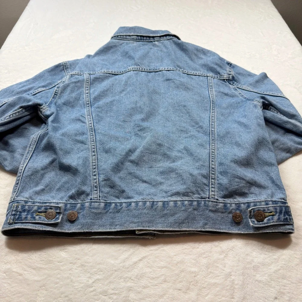 Levis Trucker Jacket Mens M Light Blue Distressed Denim PC9-29944-0164 Good‎ - Picture 12 of 16